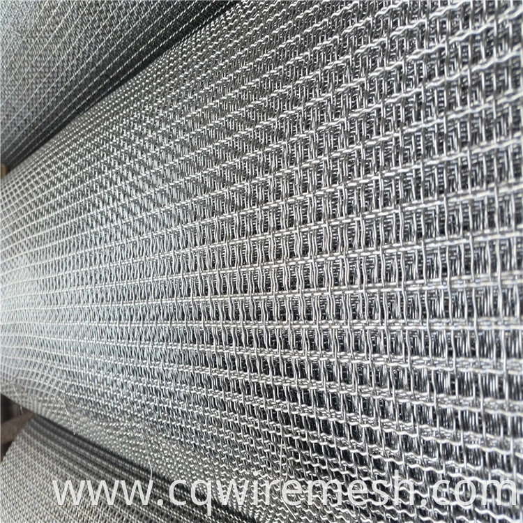 Galvanized Square Woven Wire Mesh / Stainless Steel Crimped Wire Mesh